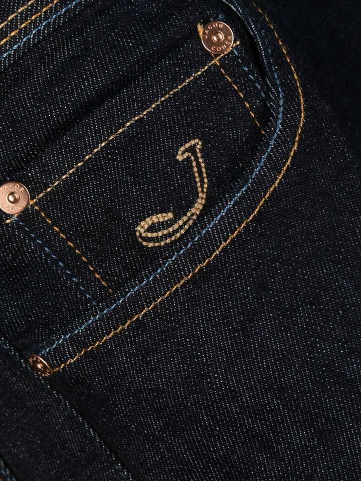 Jacob Cohen Jean bleu à coupe droite - Lothaire boutiques