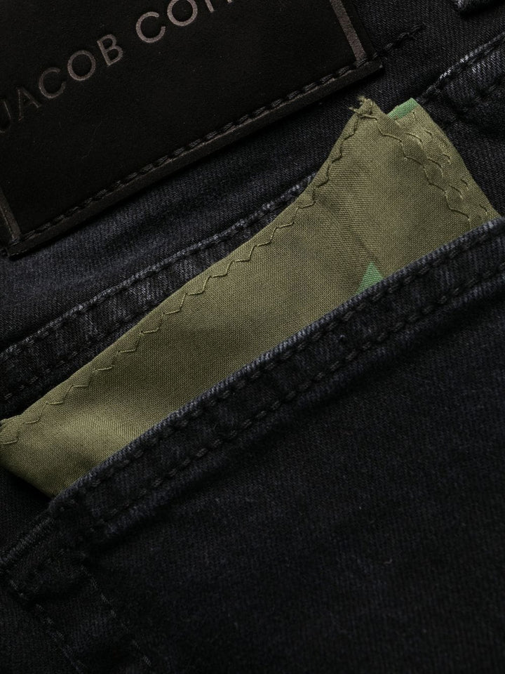 Jacob Cohen Jean noir à coupe slim - Lothaire boutiques