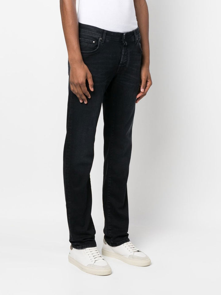 Jacob Cohen Jean noir à coupe slim - Lothaire boutiques