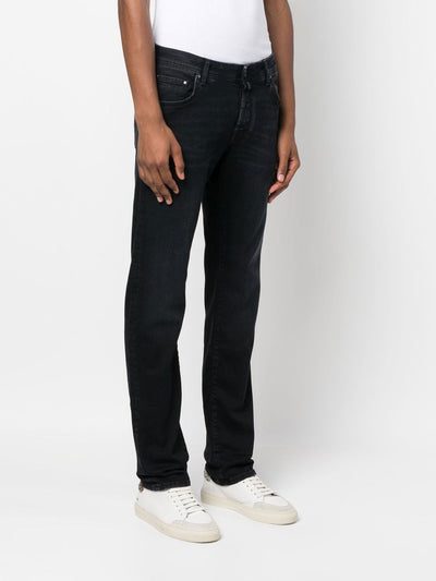 Jacob Cohen Jean noir à coupe slim - Lothaire boutiques