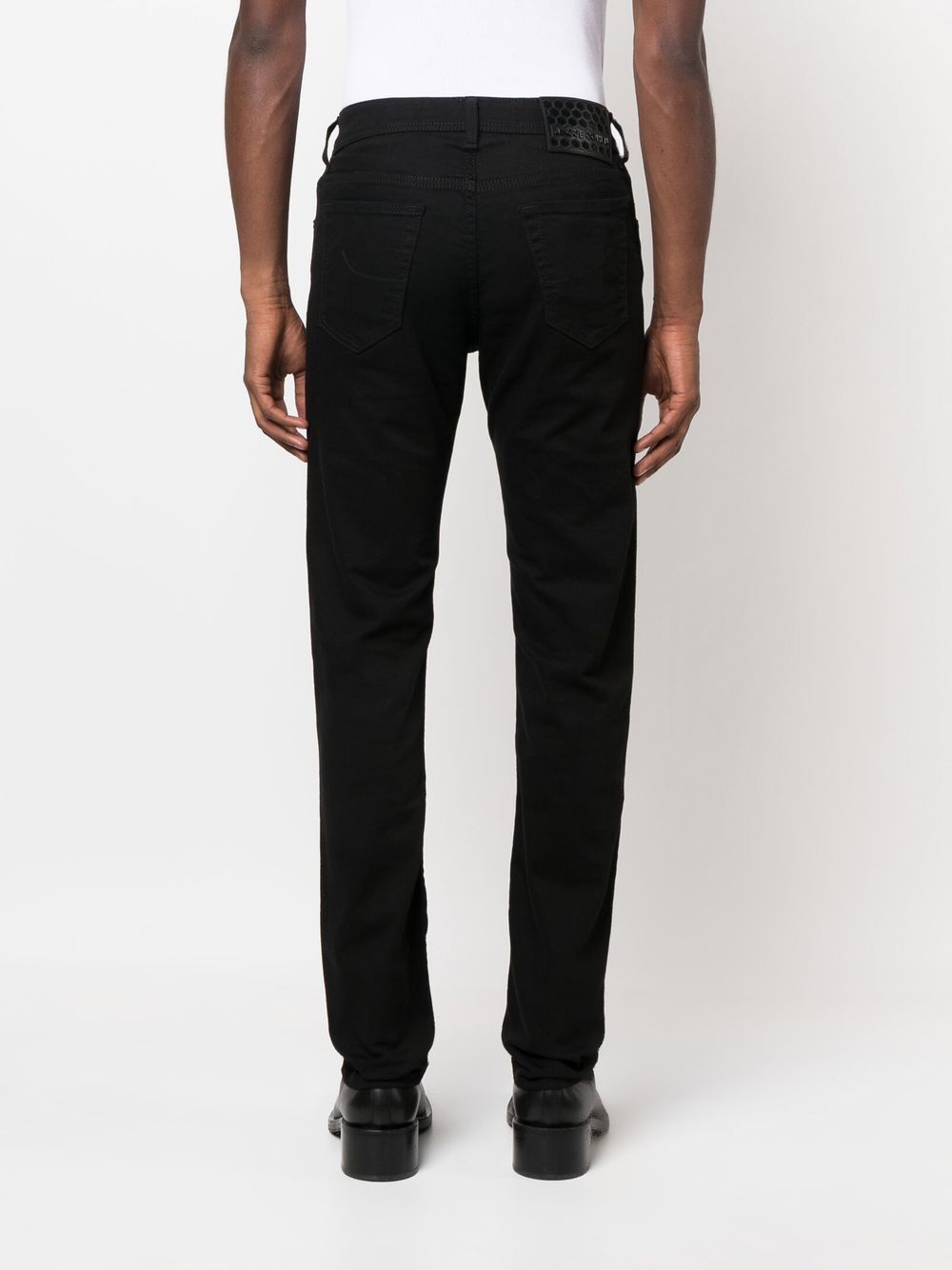 Jacob Cohen Jean noir slim à taille mi-haute - Lothaire boutiques