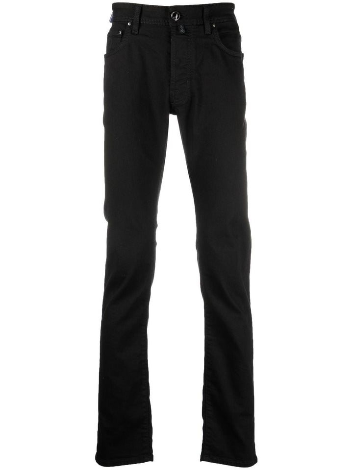 Jacob Cohen Jean noir slim à taille mi-haute - Lothaire boutiques