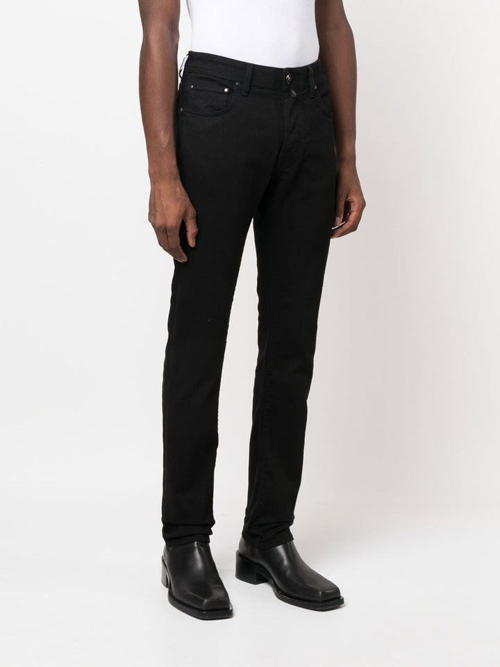 Jacob Cohen Jean noir slim à taille mi-haute - Lothaire boutiques