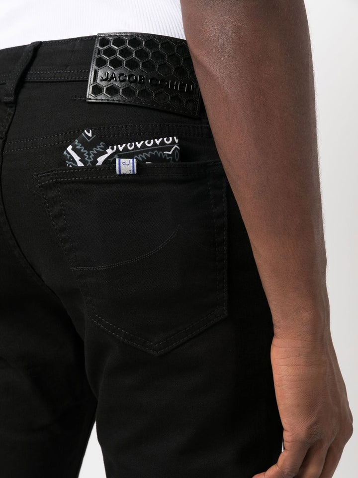 Jacob Cohen Jean noir slim à taille mi-haute - Lothaire boutiques