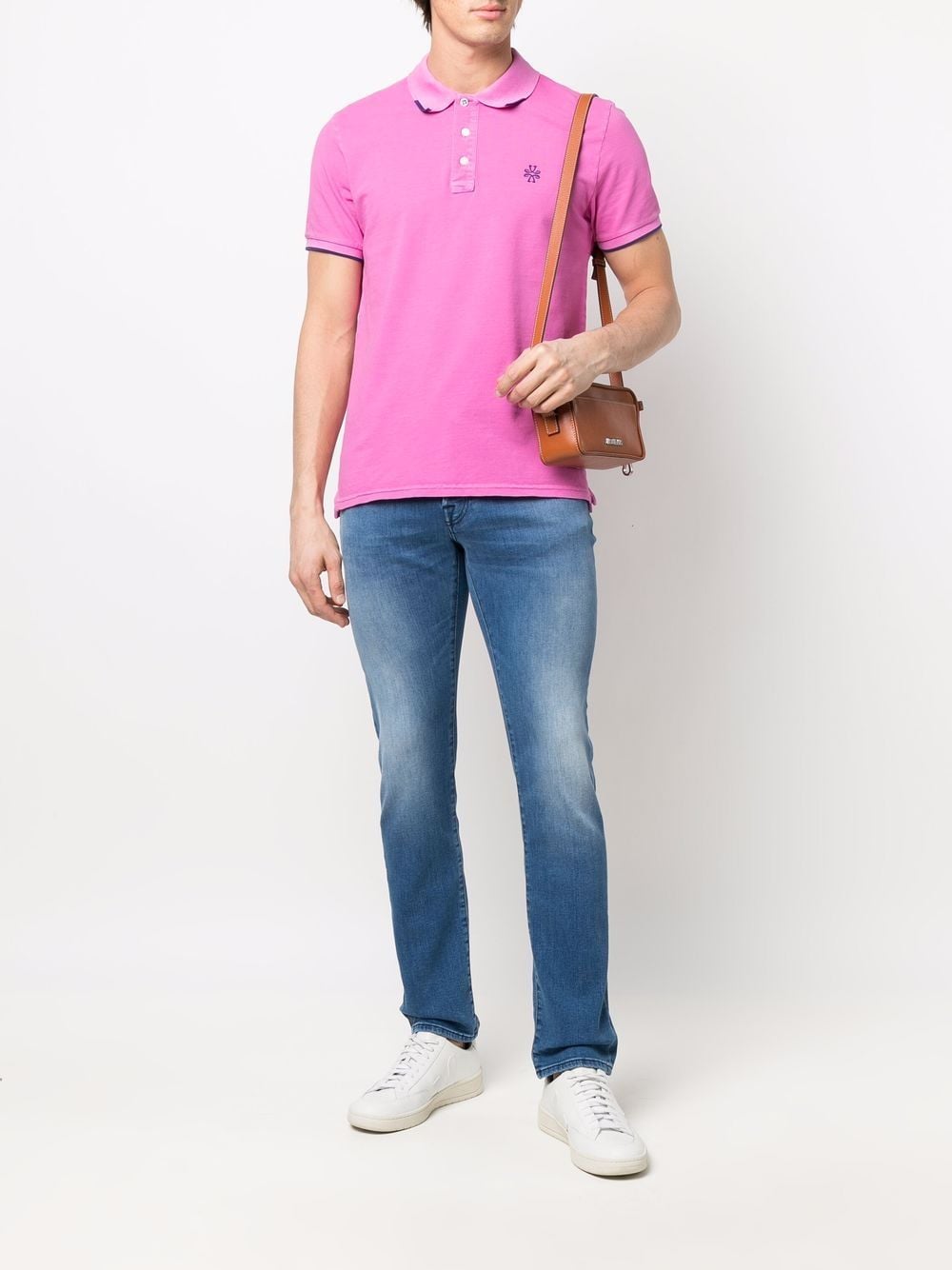 Jacob Cohen Jean slim à patch logo - Lothaire boutiques