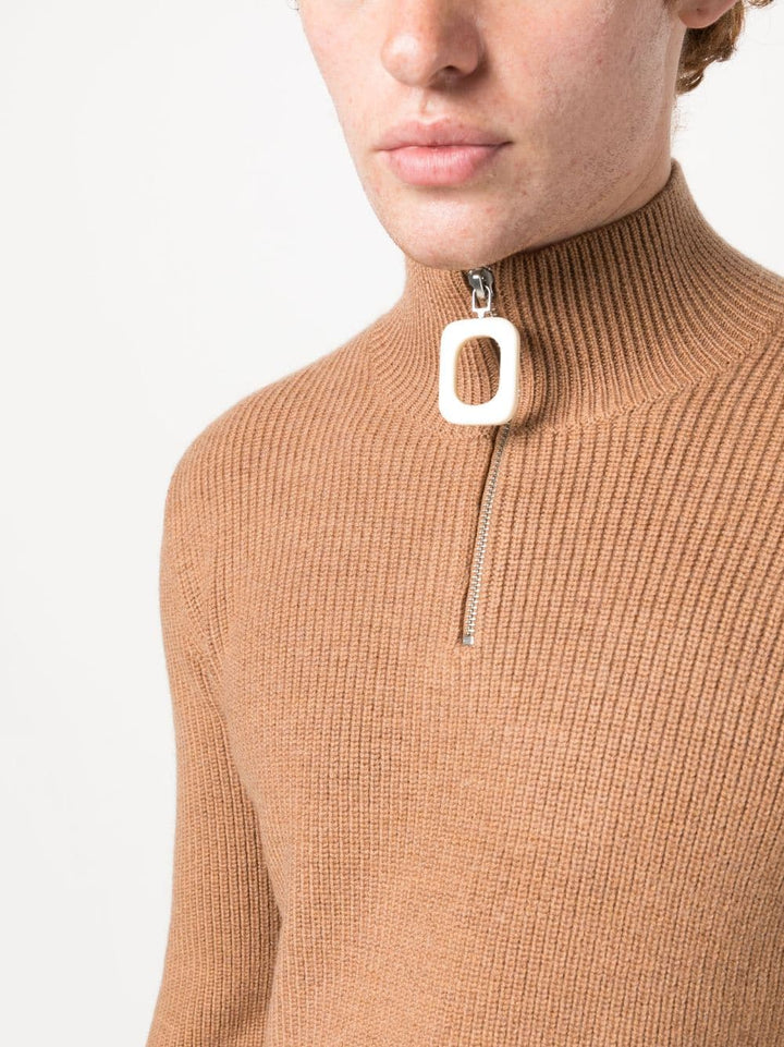 JW Anderson Pull col zippé Praline - Lothaire