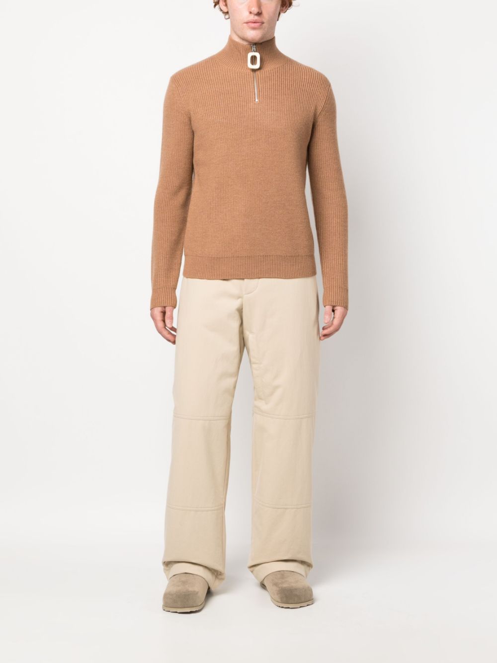 JW Anderson Pull col zippé Praline - Lothaire