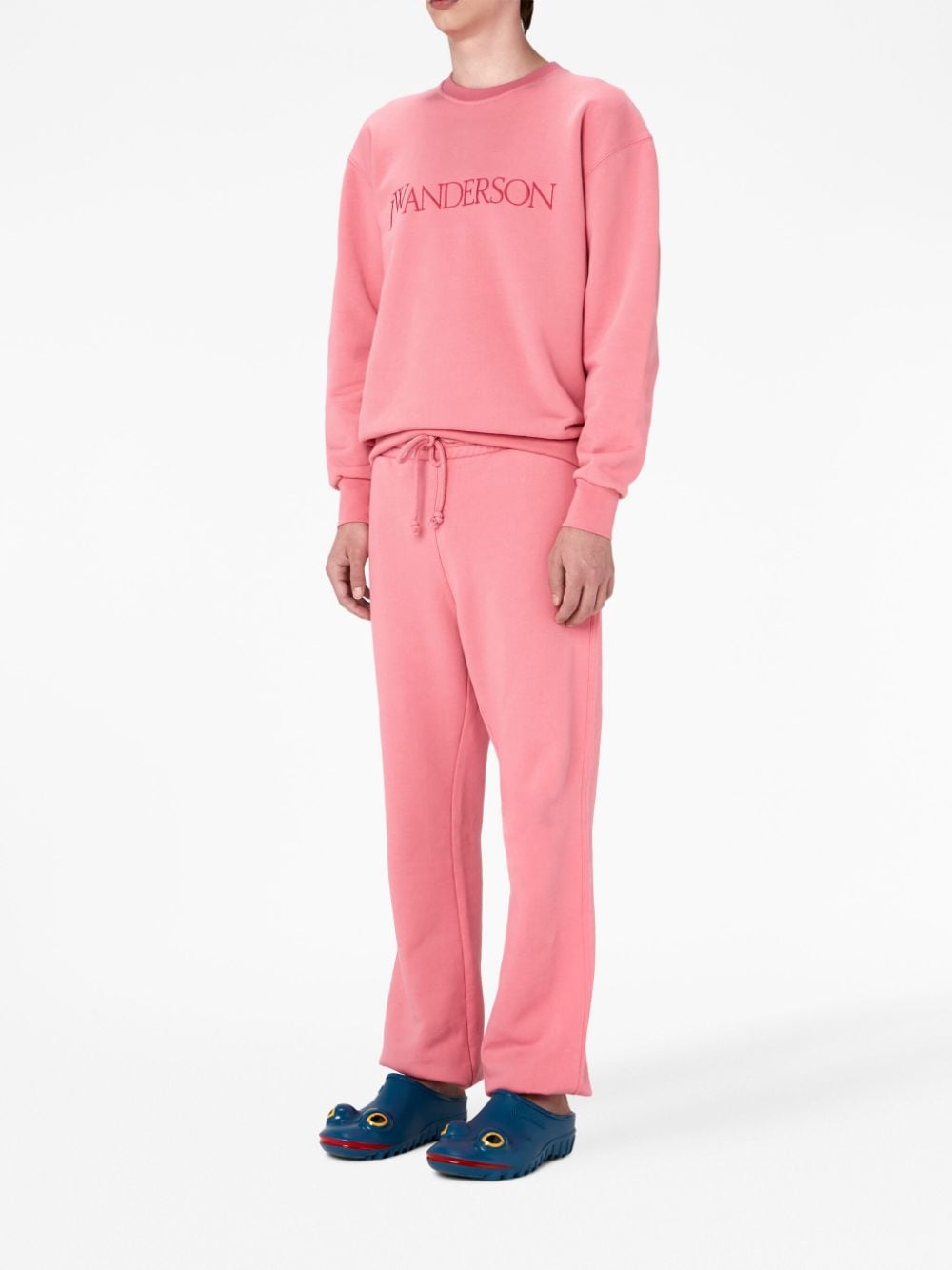 JW Anderson Sweat rose à logo brodé - Lothaire
