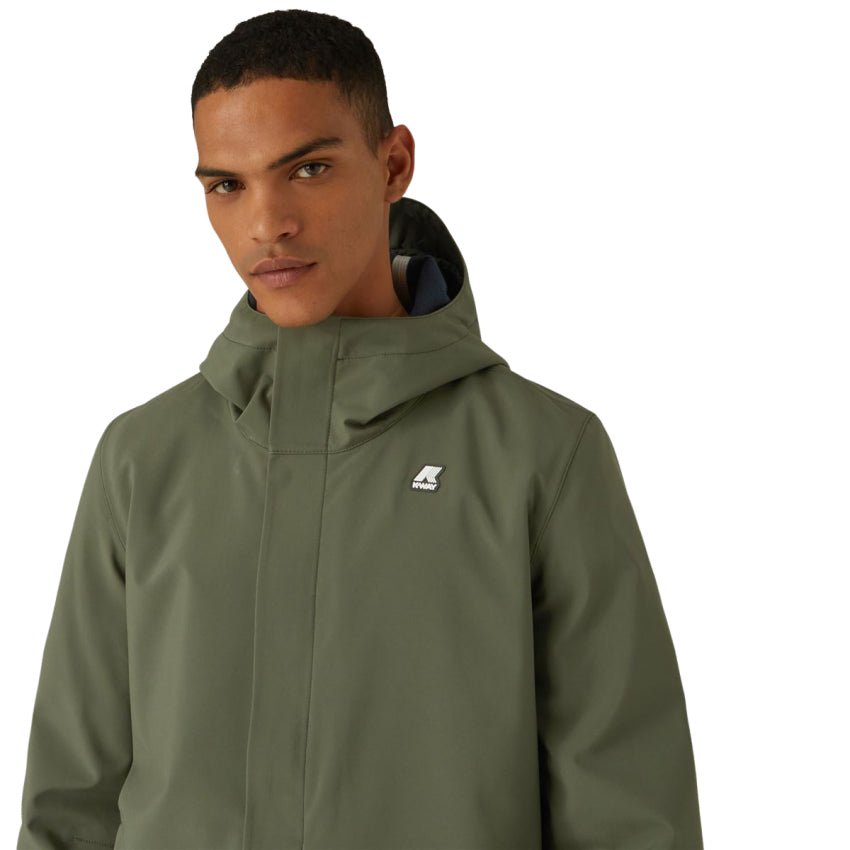 K-way Parka doublée Thomas Bonded Green Black - Lothaire boutiques