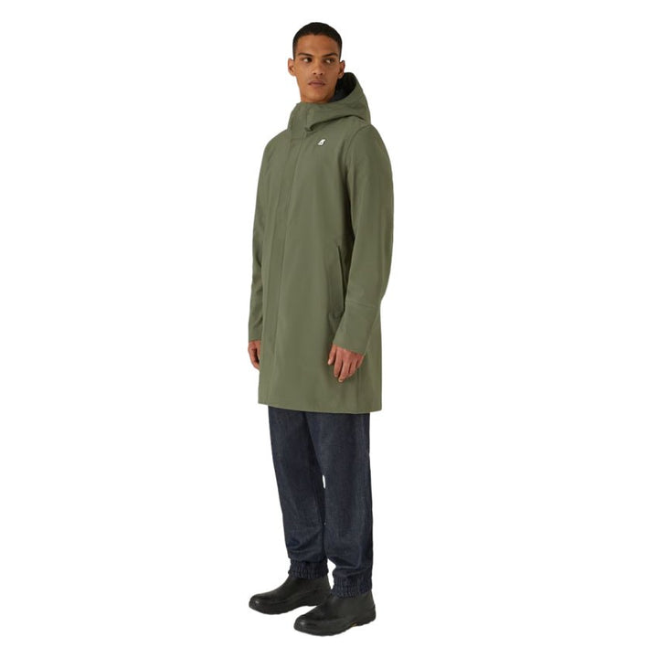 K-way Parka doublée Thomas Bonded Green Black - Lothaire boutiques