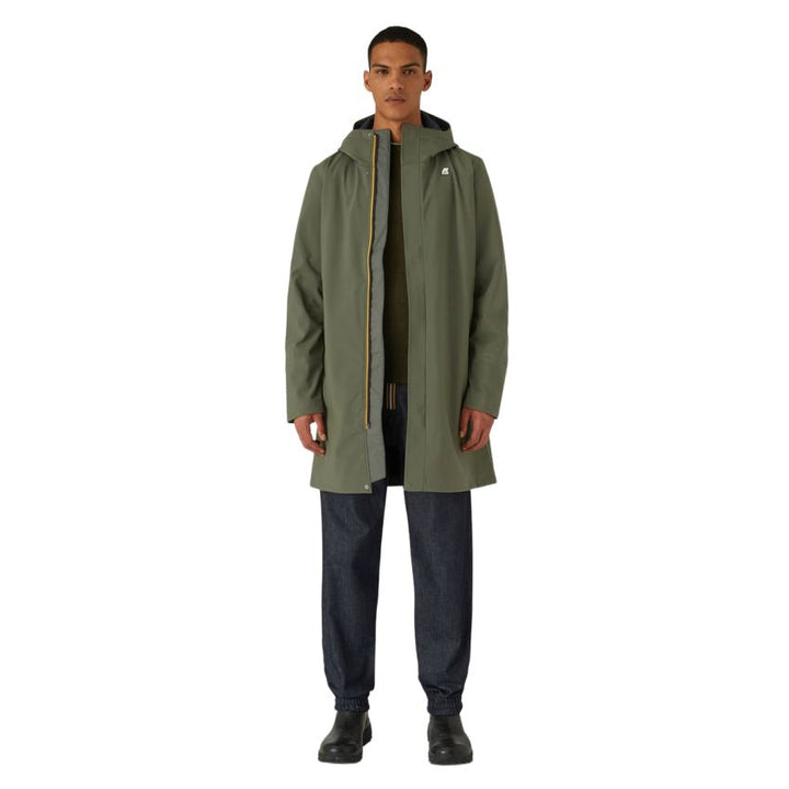 K-way Parka doublée Thomas Bonded Green Black - Lothaire boutiques