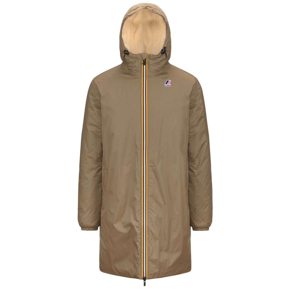 K-way Parka le vrai eiffel Orsetto Beige Taupe - Lothaire