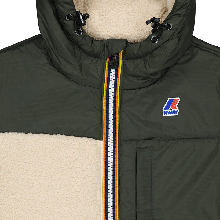 K-way Veste courte Le vrai 3.0 Ecru Green Black Orsetto - Lothaire