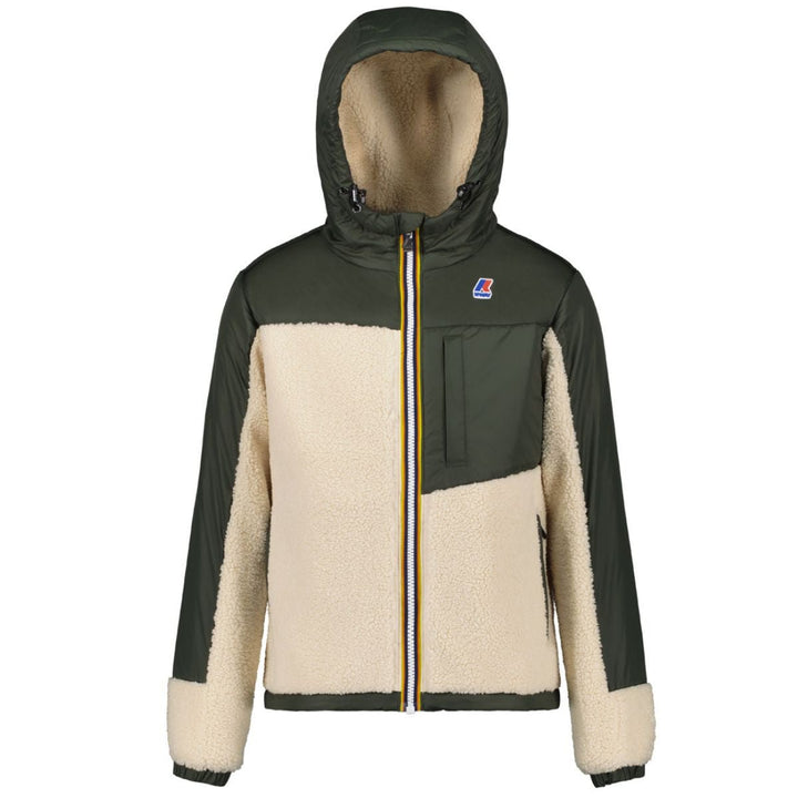 K-way Veste courte Le vrai 3.0 Ecru Green Black Orsetto - Lothaire