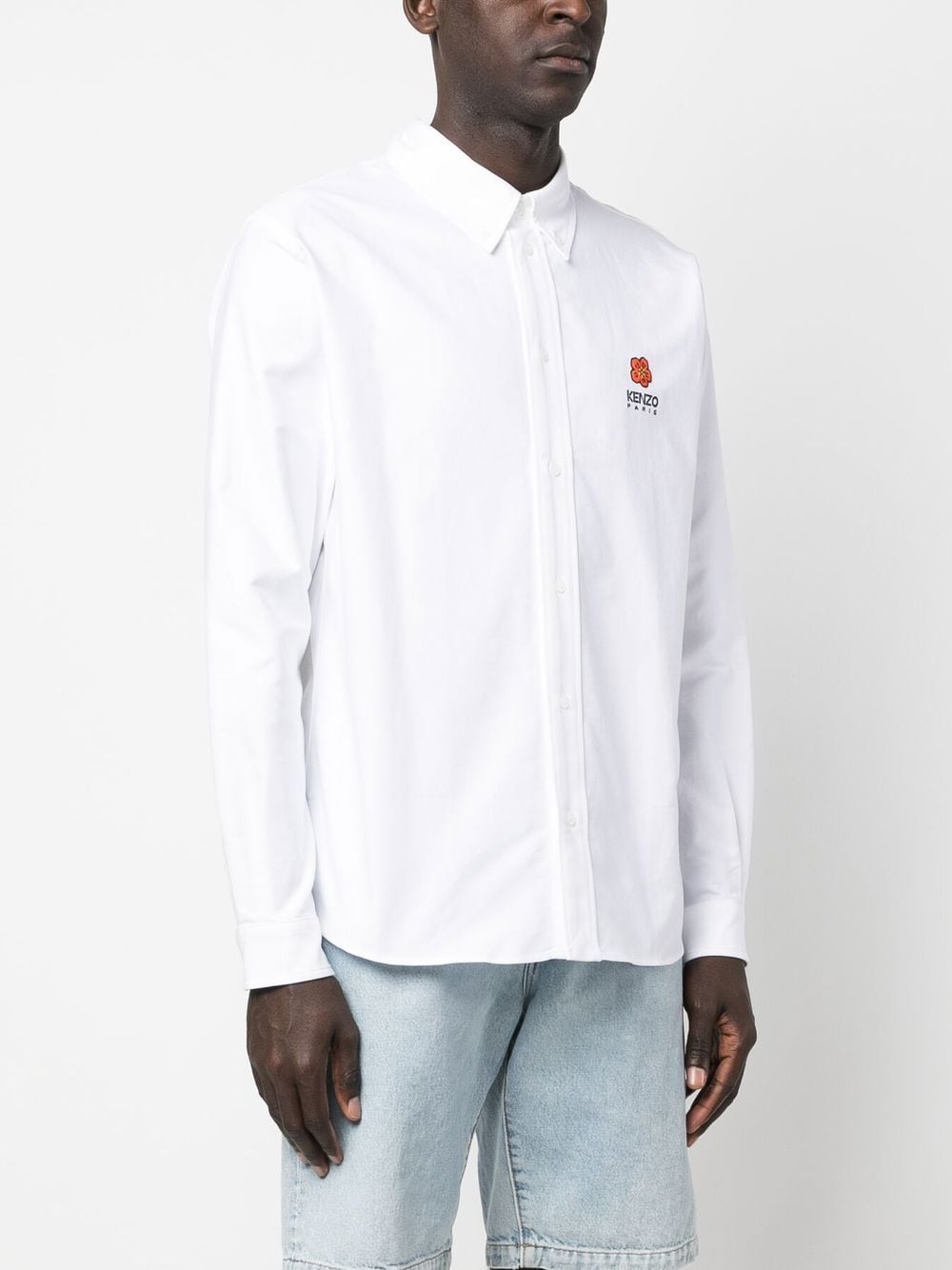 Kenzo Chemise White casuel 'Boke Flower' crest - Lothaire