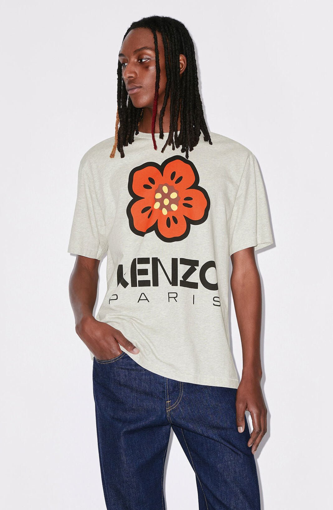 Kenzo T-shirt 'Boke Flower' Grey - Lothaire