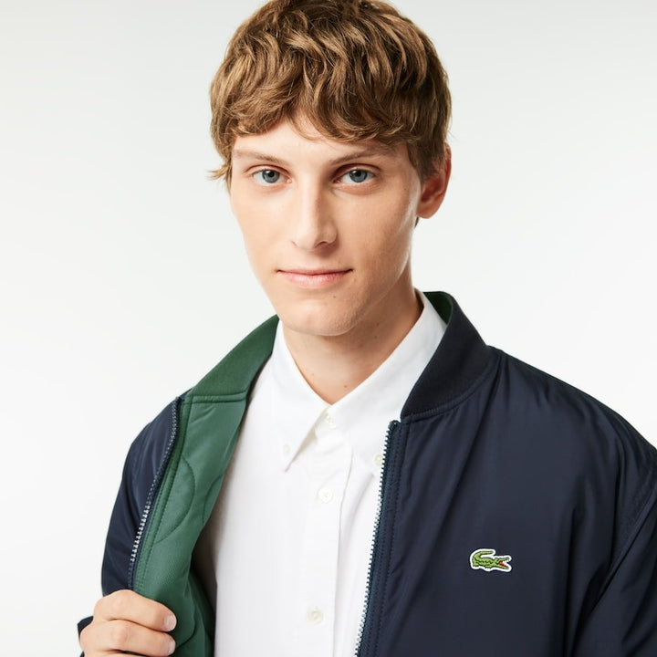 Lacoste - Bomber vert/marine réversible et rembourré - Lothaire