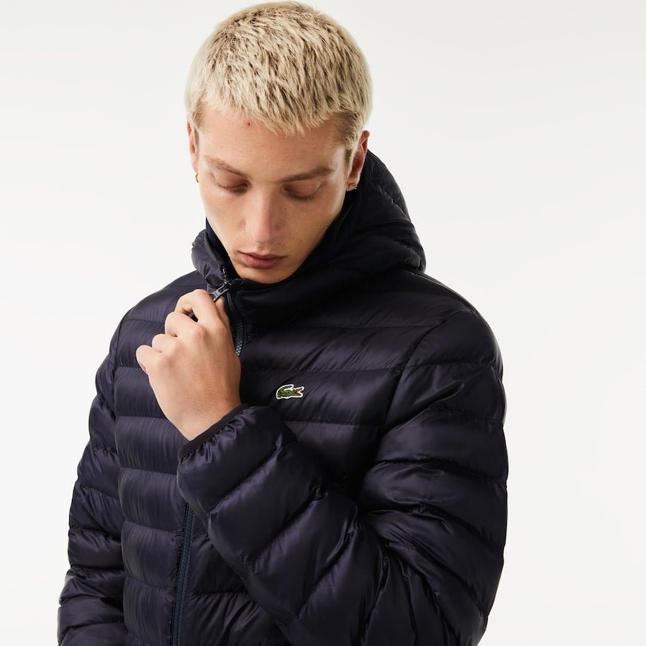 Lacoste Doudoune Marine matelass avec capuche Lothaire