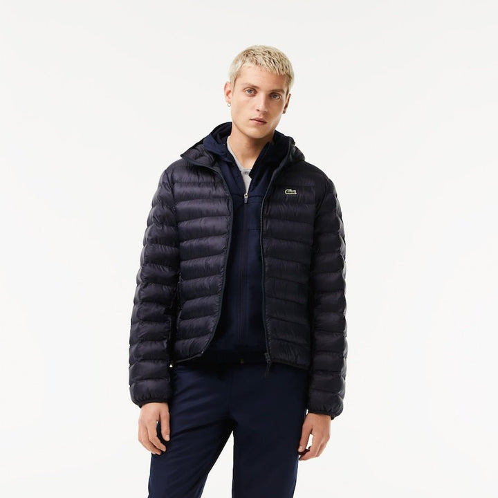 Lacoste - Doudoune Marine matelassé avec capuche - Lothaire