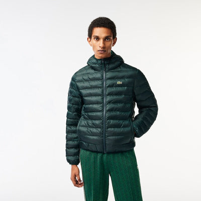 Lacoste - Doudoune Vert matelassé avec capuche - Lothaire