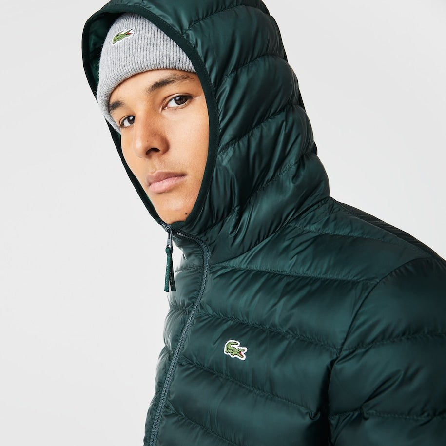 Lacoste - Doudoune Vert matelassé avec capuche - Lothaire