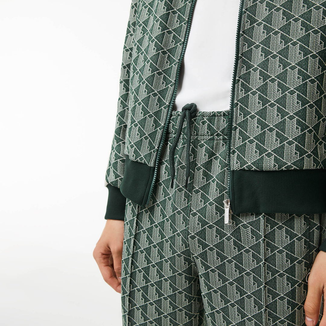 Lacoste Pantalon de survêtement vert imprimé monogramme - Lothaire