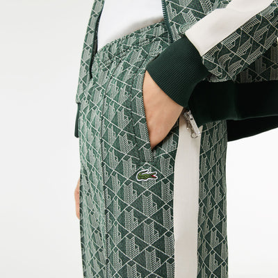 Lacoste Pantalon de survêtement vert imprimé monogramme - Lothaire