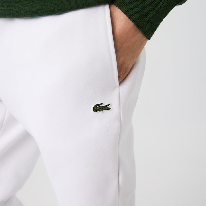 Lacoste Pantalon jogging blanc en molleton - Lothaire
