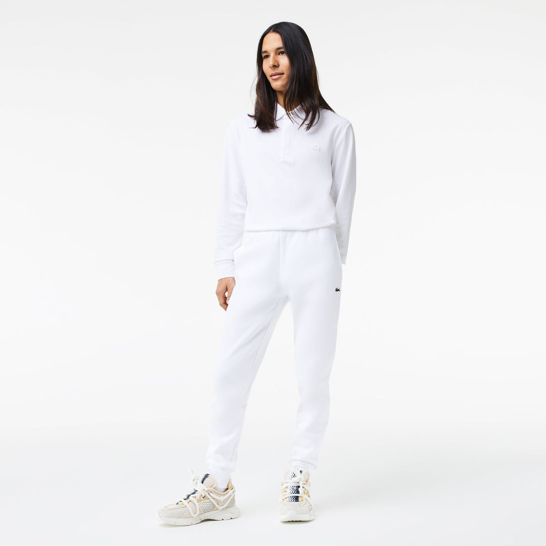 Lacoste Pantalon jogging blanc en molleton - Lothaire