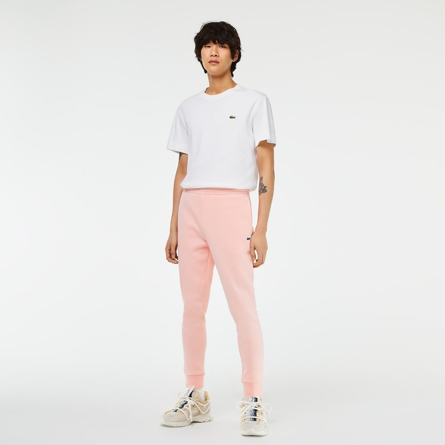 Lacoste Pantalon jogging rose en molleton - Lothaire
