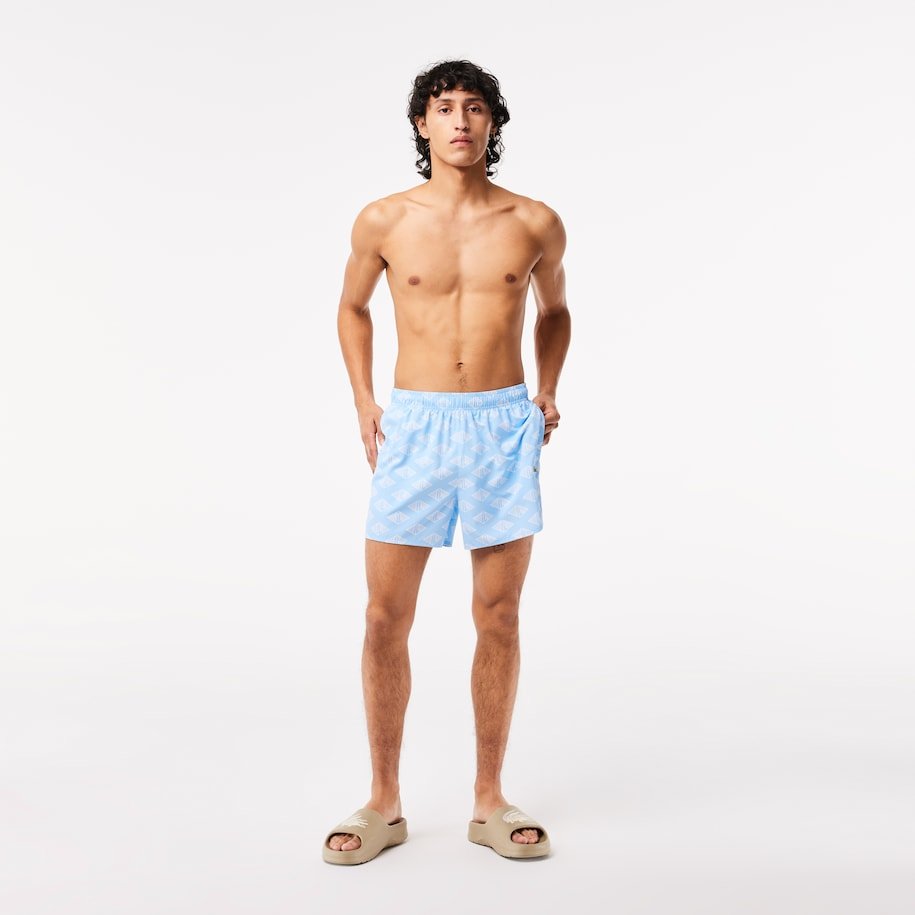 Lacoste Short de bain bleu bicolore - Lothaire