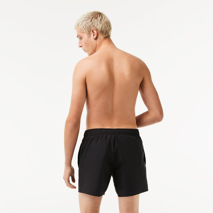 Lacoste Short de bain noir léger à séchage rapide - Lothaire