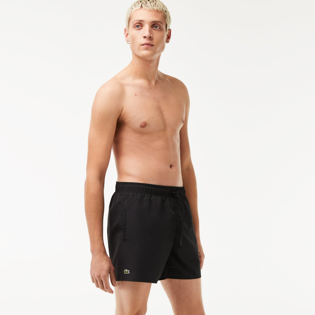 Lacoste Short de bain noir léger à séchage rapide - Lothaire