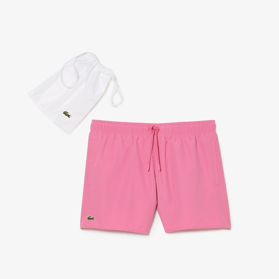Lacoste Short de bain rose léger à séchage rapide - Lothaire