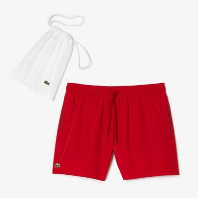 Lacoste Short de bain rouge léger à séchage rapide - Lothaire