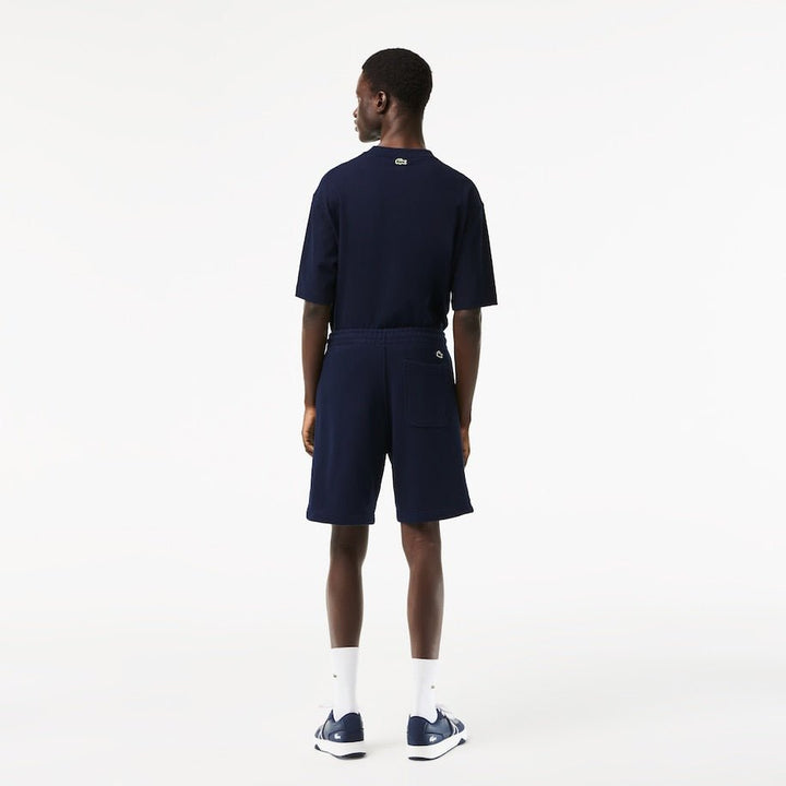 Lacoste Short léger bleu en molleton de coton biologique - Lothaire