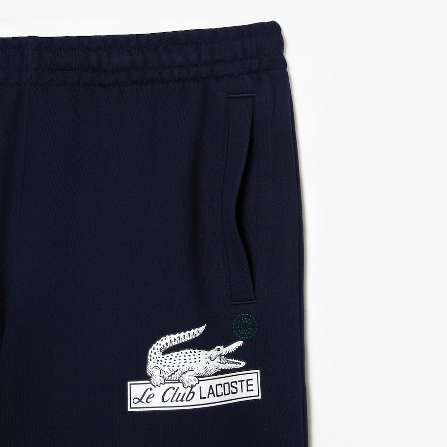 Lacoste Short léger bleu en molleton de coton biologique - Lothaire