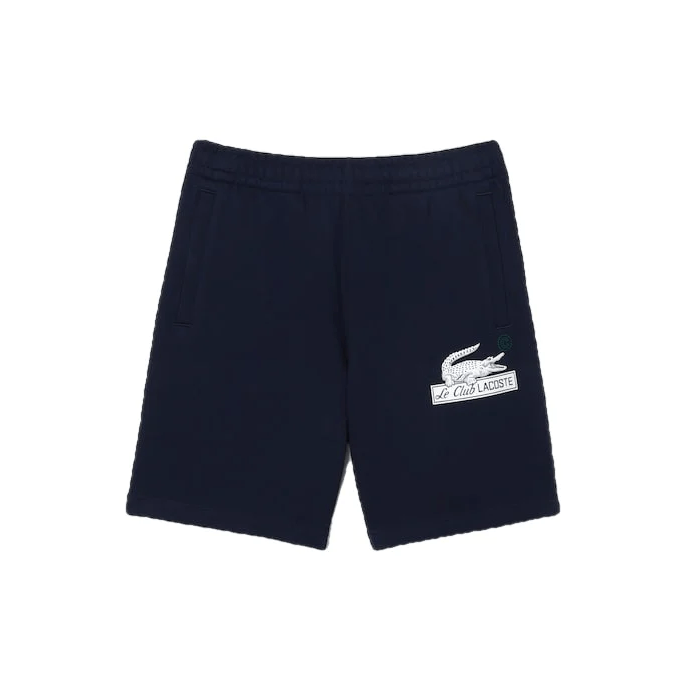 Lacoste Short léger bleu en molleton de coton biologique - Lothaire
