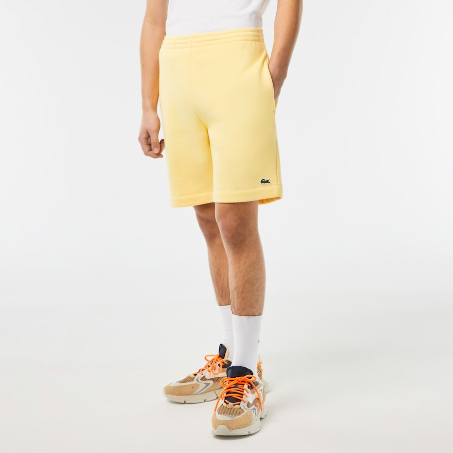 Lacoste Short léger jaune en molleton - Lothaire