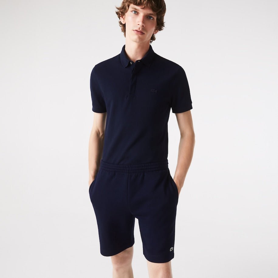 Lacoste Short léger marine en molleton - Lothaire