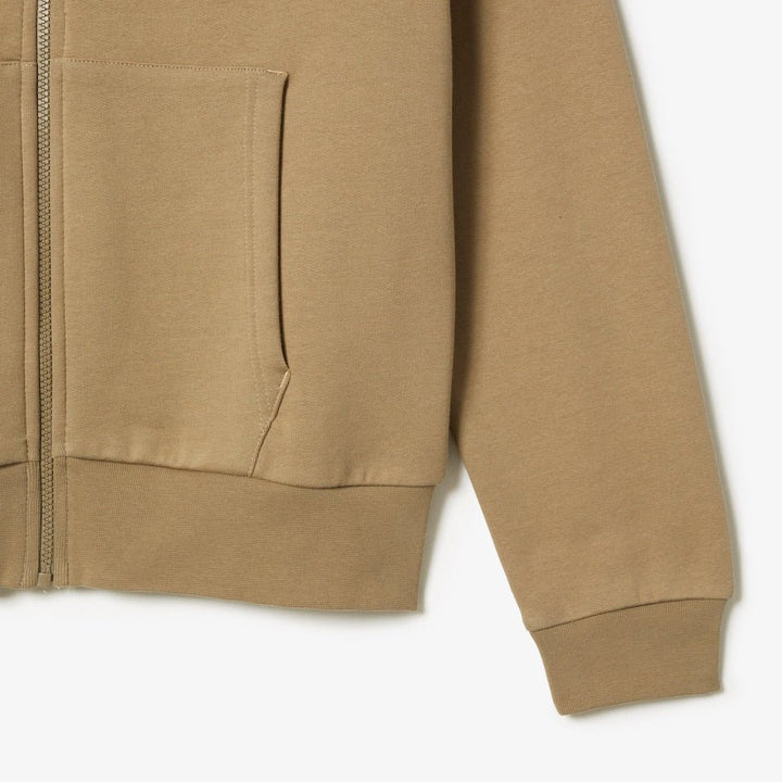 Lacoste Sweatshirt à capuche zippé Beige en molleton - Lothaire