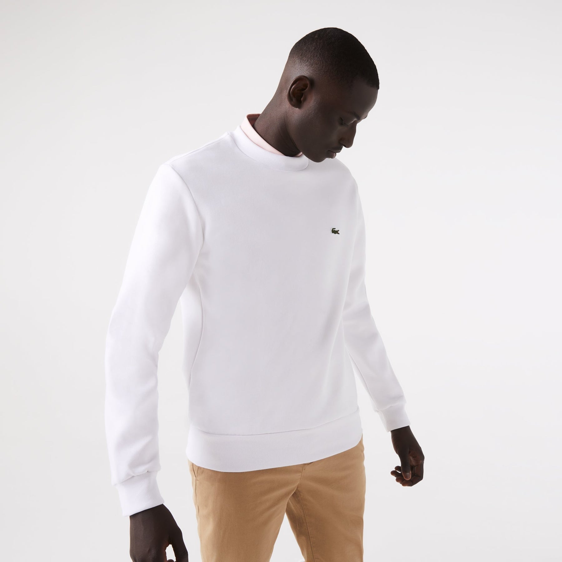 Lacoste molleton Blanc - Livraison Gratuite