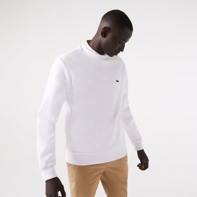 Lacoste Sweatshirt blanc en molleton - Lothaire