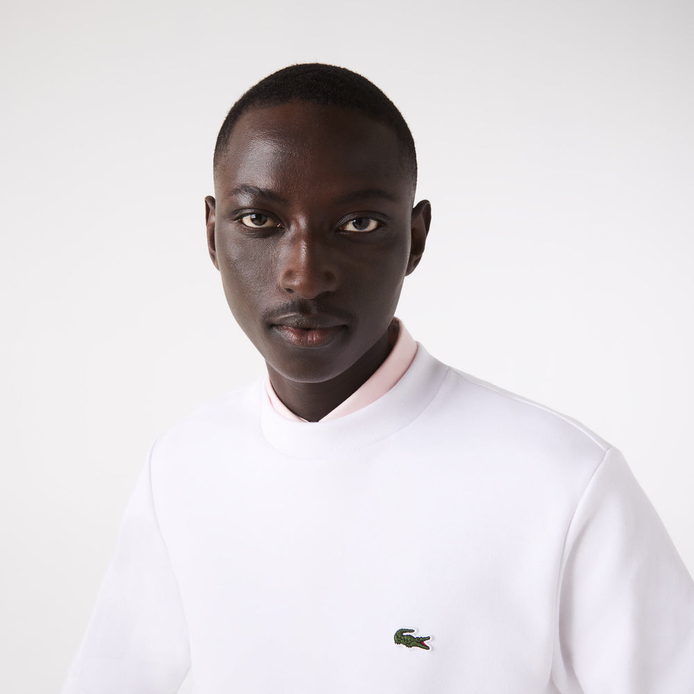 Lacoste Sweatshirt blanc en molleton - Lothaire