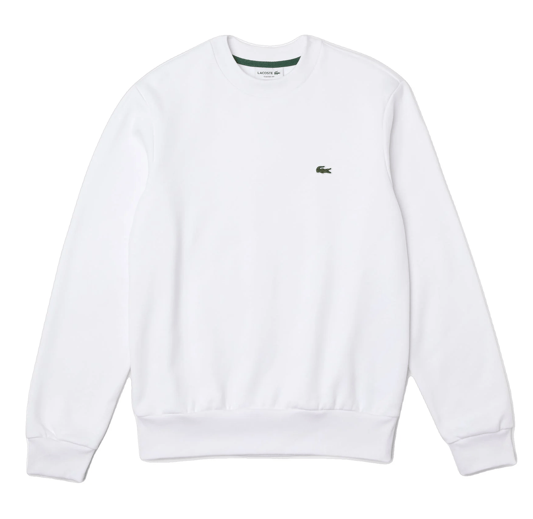 Lacoste Sweatshirt blanc en molleton - Lothaire