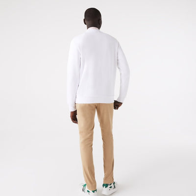 Lacoste Sweatshirt blanc en molleton - Lothaire