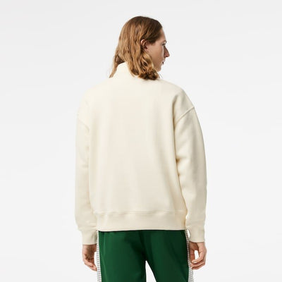 Lacoste Sweatshirt col zippé blanc coupe loose - Lothaire