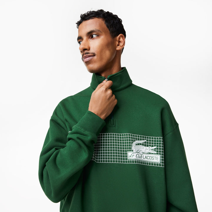 Lacoste Sweatshirt col zippé vert coupe loose - Lothaire