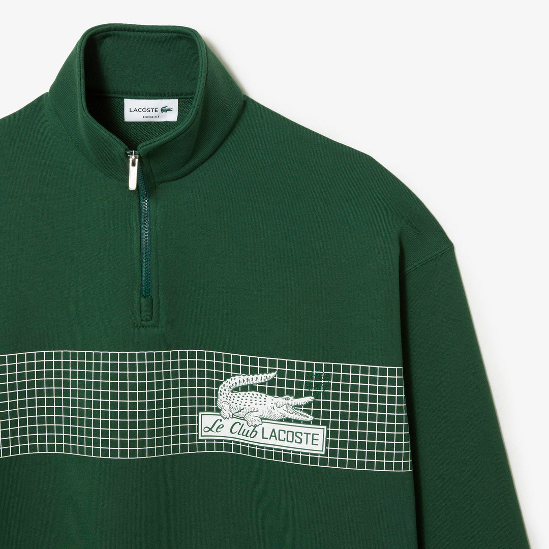 Lacoste Sweatshirt col zippé vert coupe loose - Lothaire