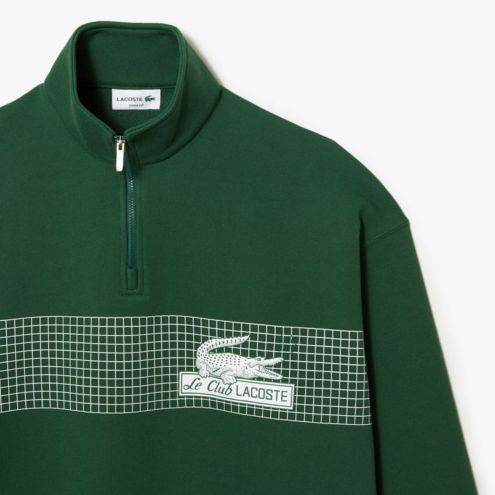 Lacoste Sweatshirt col zippé vert coupe loose - Lothaire